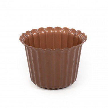 Цветочный горшок коричневый перламутр Виола d126 мм, h=93 мм - 0,5 л — Полесье Россия