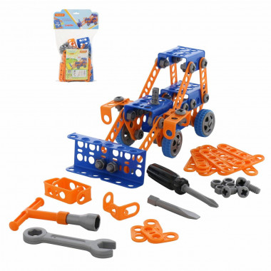 Конструктор Изобретатель - Трактор-погрузчик №1 (141 элемент) — Полесье Россия