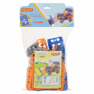 Конструктор Изобретатель - Трактор-погрузчик №1 (141 элемент) — Полесье Россия