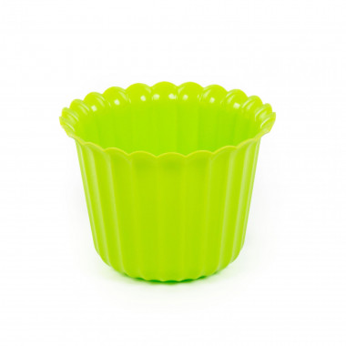 Цветочный горшок лимонно - зелёный Виола d126 мм, h=93 мм - 0,5 л — Полесье Россия