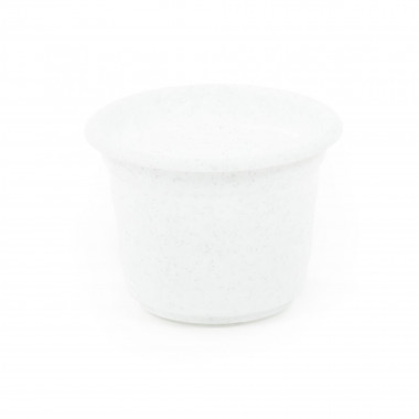 Цветочный горшок белый мрамор Ксения №1 d97 мм, h71 мм - 0,25 л — Полесье Россия