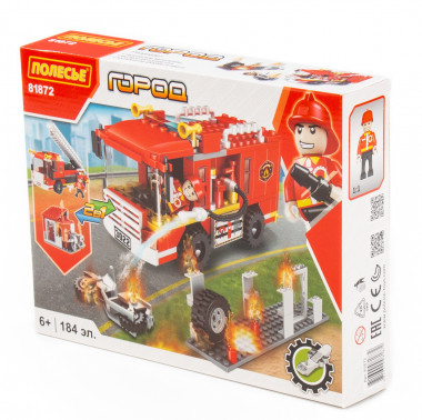 Конструктор Классик Город. Пожарная часть-1.1 (184 элемента) — Полесье Россия