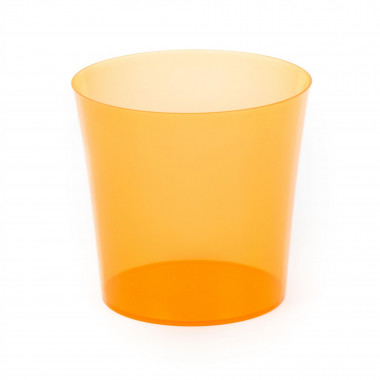 Кашпо №1 для цветов, 1,7 литра прозрачно-оранжевое, d155 мм, h145 мм — Полесье Россия
