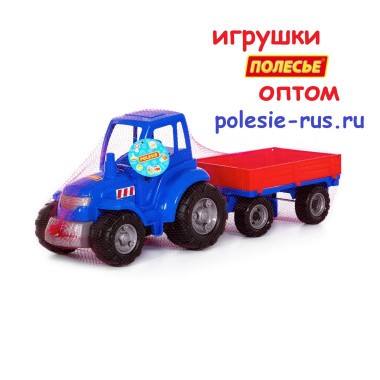 Трактор Чемпион с прицепом (синий) — Полесье Россия