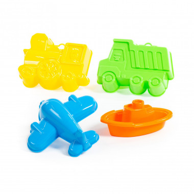 Набор №258 (кораблик Юнга и формочки самосвал, паровоз, самолёт) — Полесье Россия