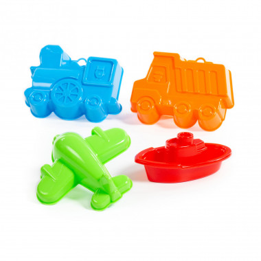 Набор №258 (кораблик Юнга и формочки самосвал, паровоз, самолёт) — Полесье Россия