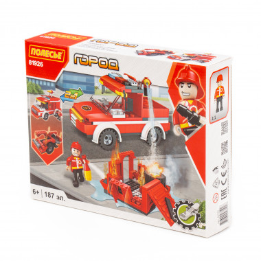 Конструктор Классик Город. Пожарная часть-1.6 (187 элементов) — Полесье Россия