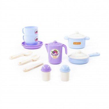 Набор детской посуды Хозяюшка на 2 персоны (V1) (18 элементов) — Полесье Россия