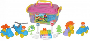 Конструктор Строитель 128 элементов — Полесье Россия