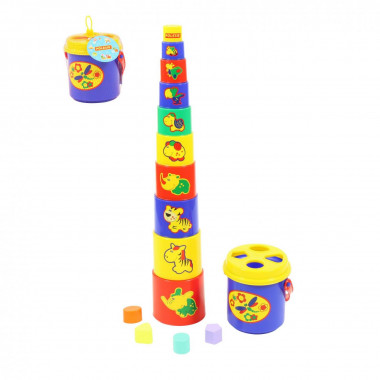 Занимательная пирамидка №3 (16 элементов) — Полесье Россия