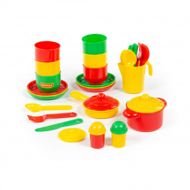 Набор детской посуды Хозяюшка на 6 персон — Полесье Россия