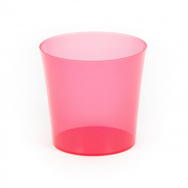 Кашпо №2 для цветов, 1,3 литра прозрачно-красное, d140 мм, h132 мм — Полесье Россия