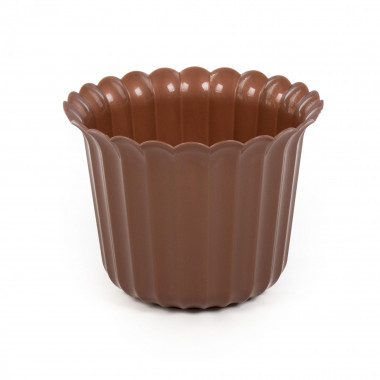 Цветочный горшок коричневый перламутр Виола d156 мм, h110 мм - 1 л — Полесье Россия