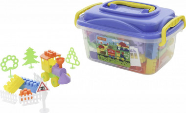 Конструктор Строитель 138 элементов набор город — Полесье Россия