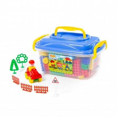 Конструктор Строитель 138 элементов набор город — Полесье Россия