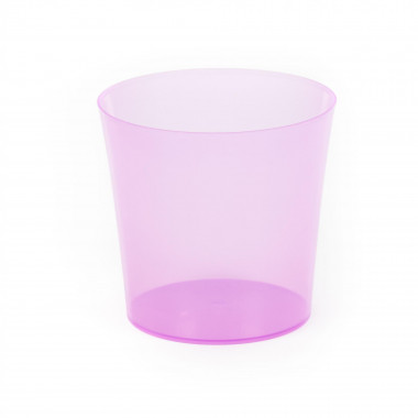 Кашпо №2 для цветов, 1,3 литра прозрачно-фиолетовое d140 мм, h132 мм — Полесье Россия