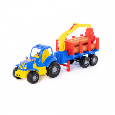 Силач, трактор с полуприцепом-лесовозом — Полесье Россия