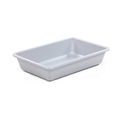Лоток прямоугольный №7, 2,5 литра, дымчатый белый 300х203х62 мм — Полесье Россия