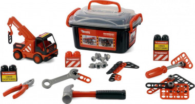 Эвакуатор с конструктором (36 элементов) MAMMOET — Полесье Россия