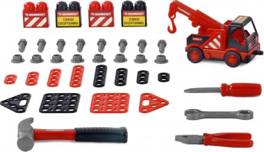 Эвакуатор с конструктором (36 элементов) MAMMOET — Полесье Россия