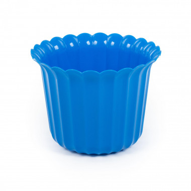 Цветочный горшок синий Виола d156 мм, h110 мм - 1 л — Полесье Россия