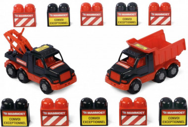 Самосвал Полесье с эвакуатором и конструктором (10 элементов) MAMMOET — Полесье Россия