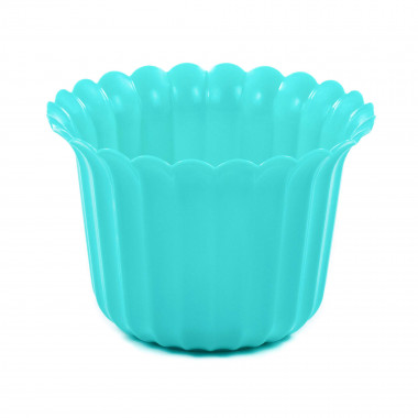 Цветочный горшок темный бирюзовый Виола d156 мм, h110 мм - 1 л — Полесье Россия