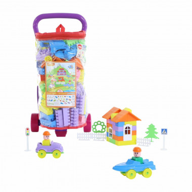 Тележка Caddie и Конструктор Строитель 251 элемент — Полесье Россия