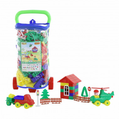 Тележка Caddie и Конструктор Строитель 251 элемент — Полесье Россия