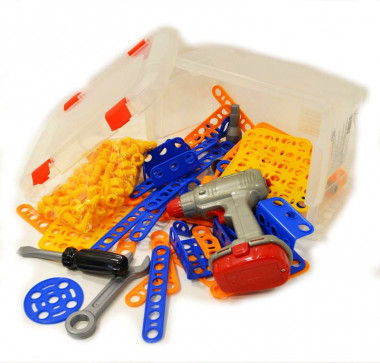 Конструктор Изобретатель - Мельница №2 (196 элементов) + шуруповерт — Полесье Россия