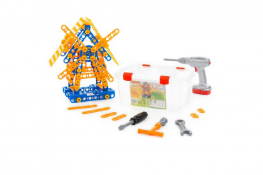 Конструктор Изобретатель - Мельница №2 (196 элементов) + шуруповерт — Полесье Россия