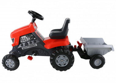 Педальный трактор Turbo с полуприцепом  красный — Полесье Россия