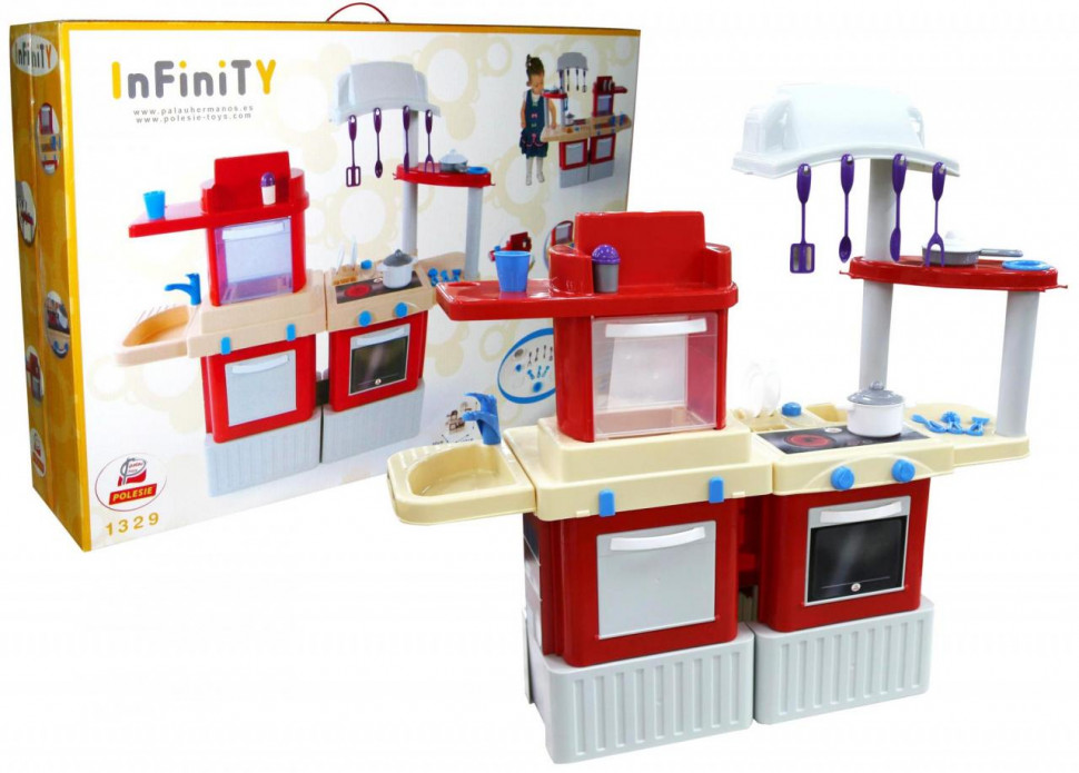 Игровой набор INFINITY basic №5 стиральная машина и детская кухня фото 1 — Полесье Россия