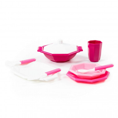 Набор детской посуды Ретро (9 элементов) — Полесье Россия