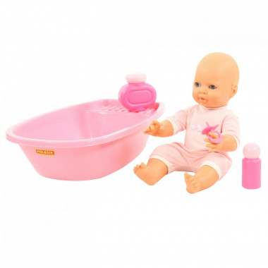 Пупс Забавный (35 см) с соской и набором для купания — Полесье Россия