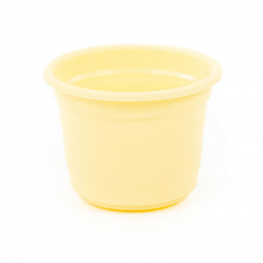 Цветочный горшок светло-желтый Ксения №3 d135 мм, h101 мм - 0,75 л — Полесье Россия