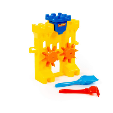 Набор №475: песочная мельница &quot;Крепость&quot;, лопатка №5, грабельки №5 — Полесье Россия