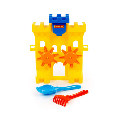 Набор №475: песочная мельница &quot;Крепость&quot;, лопатка №5, грабельки №5 — Полесье Россия