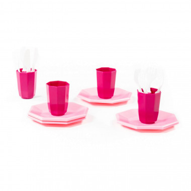 Набор детской посуды Ретро (16 элементов) — Полесье Россия