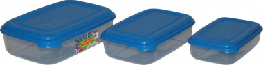 Набор ёмкостей №2 (прямоугольные с крышками): №№ 39 (1 л), 40 (1,6 л), 41 (2,7 л) — Полесье Россия