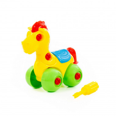 Конструктор с отверткой Лошадка (22 элемента) — Полесье Россия