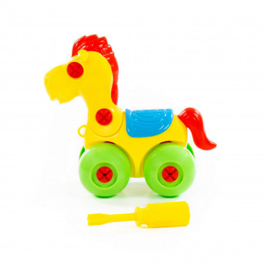 Конструктор с отверткой Лошадка (22 элемента) — Полесье Россия