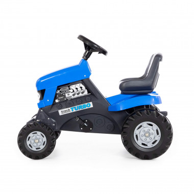 Каталка-трактор с педалями Turbo (синяя) — Полесье Россия