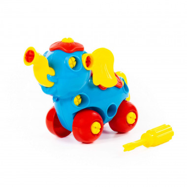 Конструктор с отверткой Слоник (27 элементов) — Полесье Россия