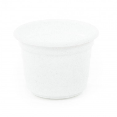 Цветочный горшок белый мрамор Ксения №3 d135 мм, h101 мм - 0,75 л — Полесье Россия