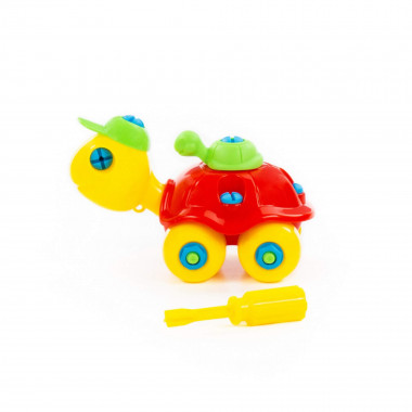 Конструктор с отверткой Черепашка (24 элемента) — Полесье Россия