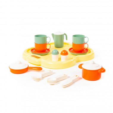 Набор детской посуды Янина с подносом на 4 персоны — Полесье Россия