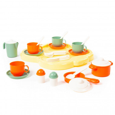 Набор детской посуды Янина с подносом на 4 персоны — Полесье Россия