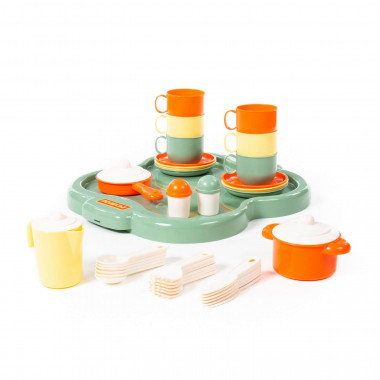 Набор детской посуды Янина с подносом на 6 персон — Полесье Россия