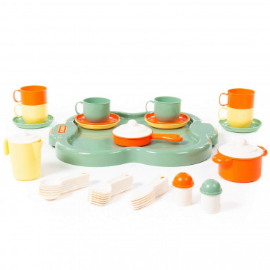 Набор детской посуды Янина с подносом на 6 персон — Полесье Россия